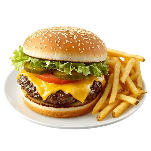 Cheese burgher con patatine fritte — Momento Lungotevere